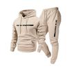 2025 Men’s Street Trend Plus Velvet Hoodie & Sweatpants Set – Autumn/Winter