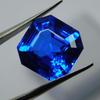 Natural Blue Tanzanite Loose Gemstone Unique Emerald Shape 10.70 Ct for Jewelry Making and Crafts