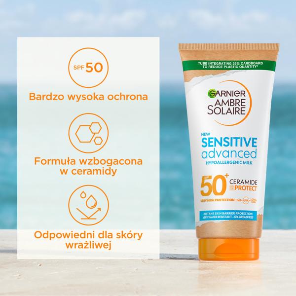 Garnier Ambre Solaire Sensitive Advanced SPF50+ Sun Milk, 175ml, 520287