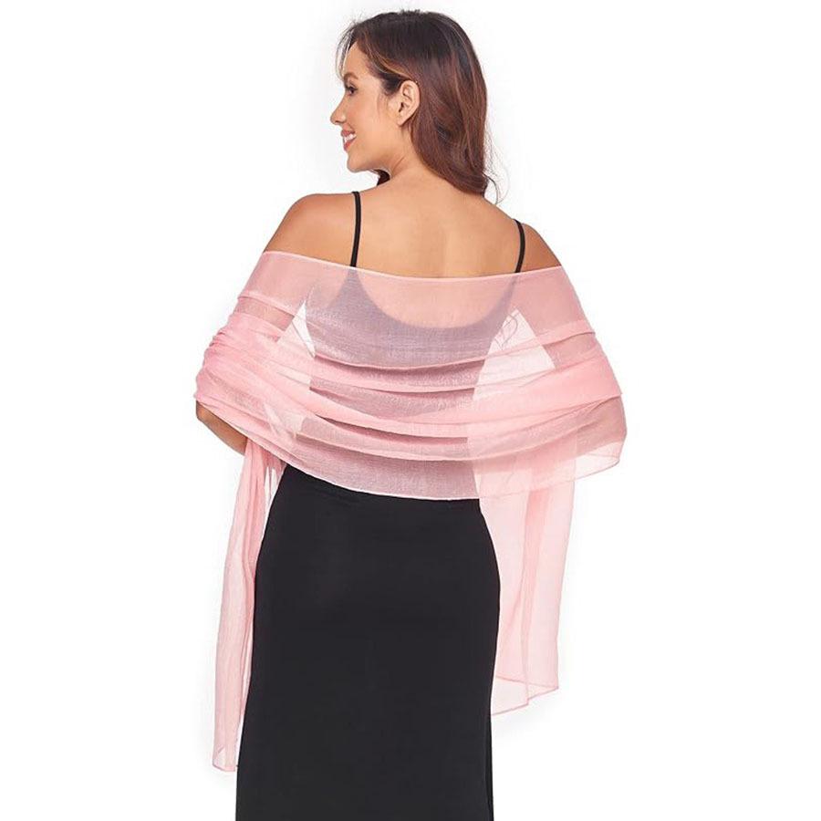 Chiffonschal im europäischen und amerikanischen Stil: Langer Sonnenschutzschal für Damen für Frühlings- & Sommerhochzeiten