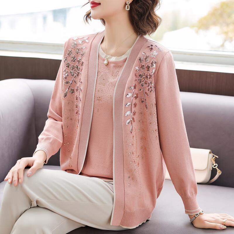 

Женский элегантный вязаный костюм-двойка 2XL