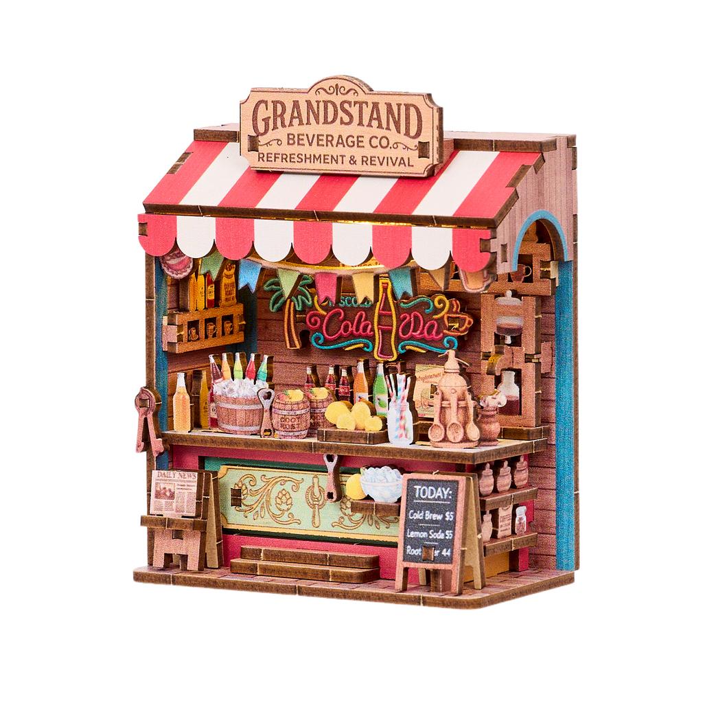 2026 New Style DIY Fridge Magnet Kit 3D Wooden Puzzle Miniature Refrigerator Magnet with LED Light Mini Book Nook Home Decor