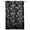 Skull Wall Horror Curtains for Bedroom Living Room Drapes Kitchen Children's Room Window Curtain Modern Home Decor