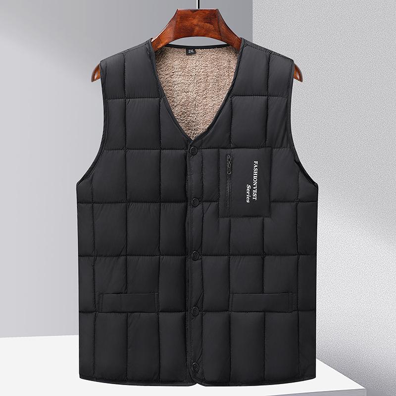 

Large Size Cotton Vest In The Elderly Vest, Bottom Vest, Breasted Cardigan, Grandpa Outfit 5XL