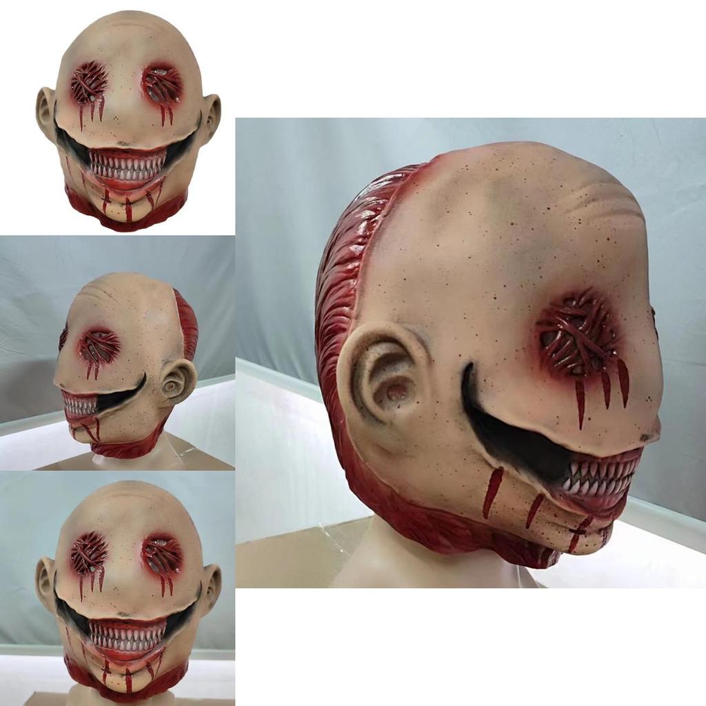 Horror Clown Mask With Latex Construction For Halloween Party And Cosplay