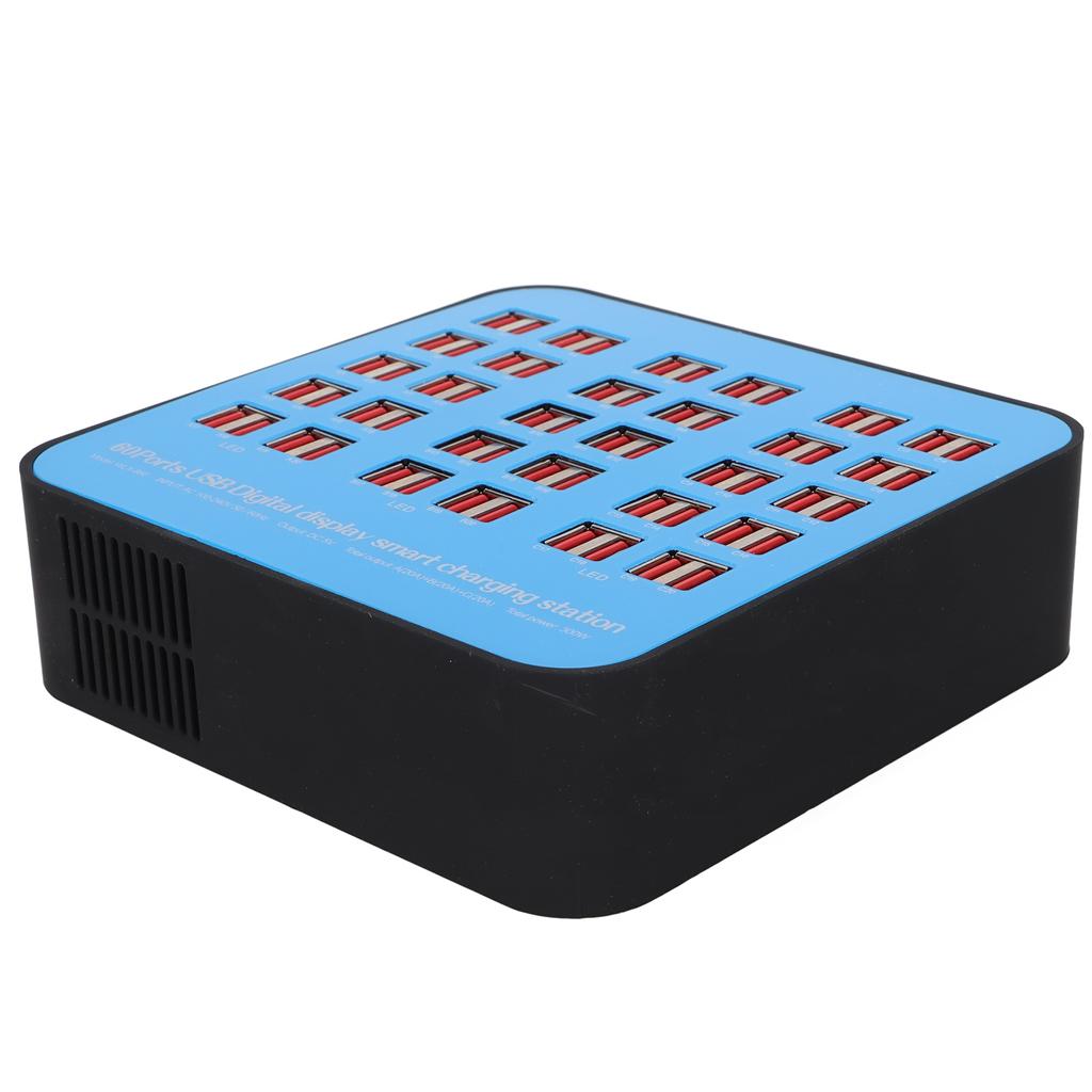 300W 60 Port USB Fast Charging Station Travel Desktop USB Rapid Charger Multi Ports Charging Station 100‑240V