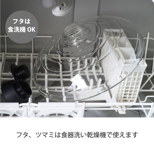 HARIO Earthenware Pot with Glass Lid, Size 9, 3000ml, See-Through, Heat-Resistant Glass, Made in Japan, GDN-255-B-W