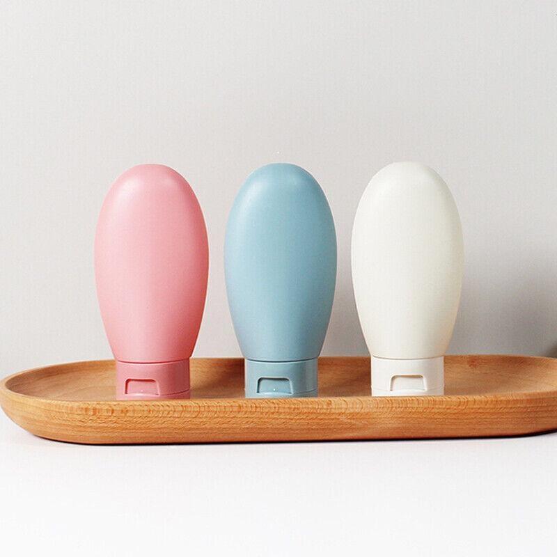 3 bucăți/set Sticle de călătorie din silicon Cosmetice Recipiente portabile pentru șampon reîncărcabile