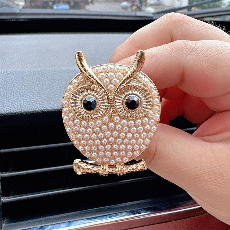 

Автомобильный парфюм-клипса Милый дизайн совы Блестящие стразы Аромадиффузор для вентиляционного отверстия StyleA
