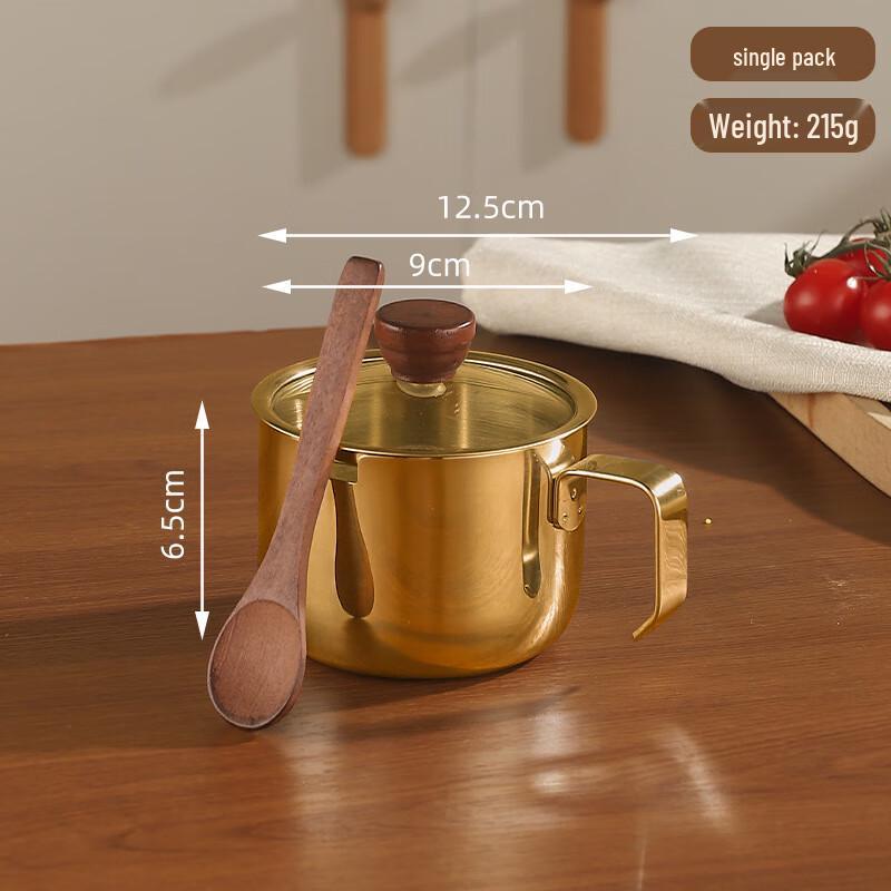 304 Stainless Steel Seasoning Jar with Handle Single Jar with Spoon