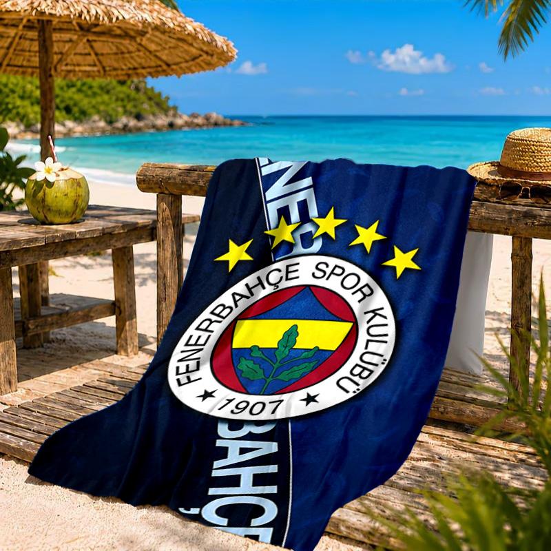 Fenerbah?E-Sport Club Emblem Strandtuch, Schnelltrocknend, Pflegeleicht, Geeignet für Fitness und Strandurlaub, Sport-Essential