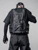 Gilet tattico funzionale impermeabile da esterno con tasche cargo da uomo e donna, stile techwear, senza maniche