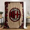 AC Milan Logo Themed printed Flannel blanket for bedroom, living room, sofa, and nap