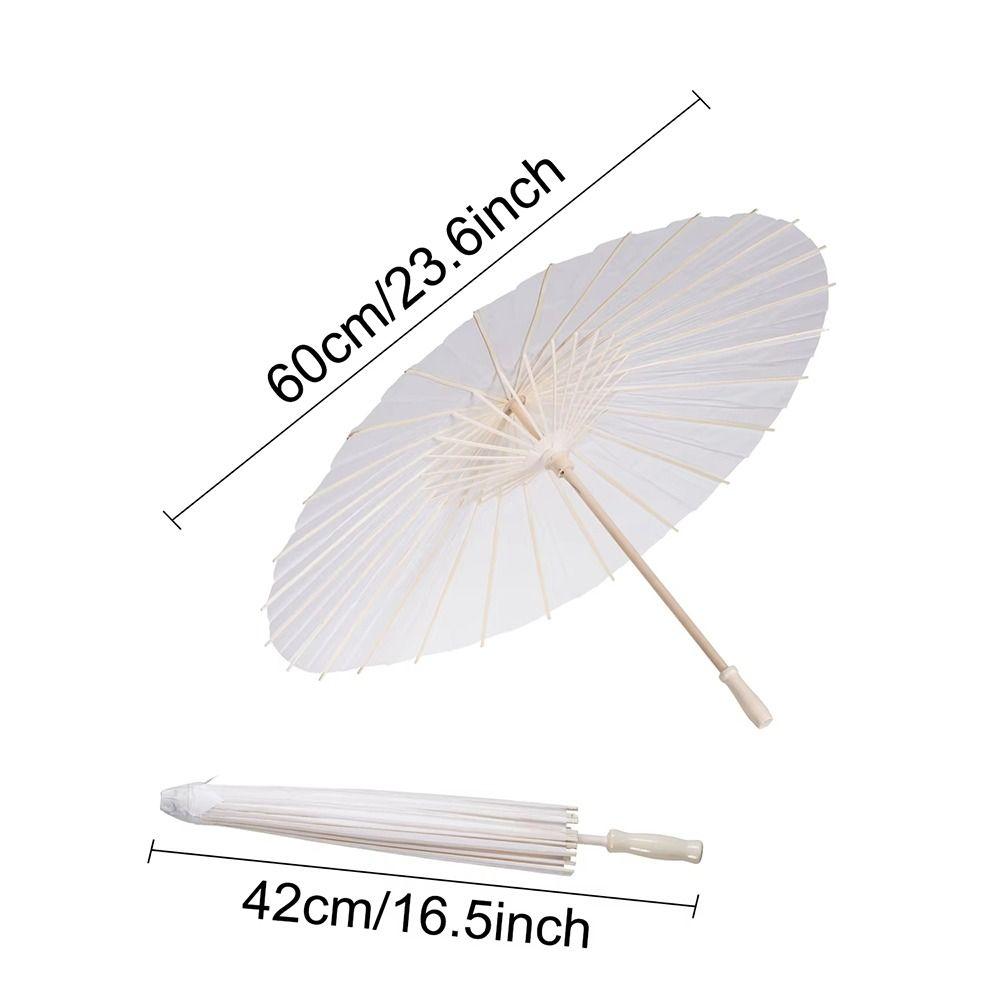 1Pcs Dia 60/84cm Paper Umbrella Long-handle Photography Prop  for Anniversary Wedding Party
