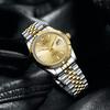 BUREI Men's Automatic Mechanical Watch Waterproof Analog Business Watch Date Gold Silver Stylish Simple Night Light