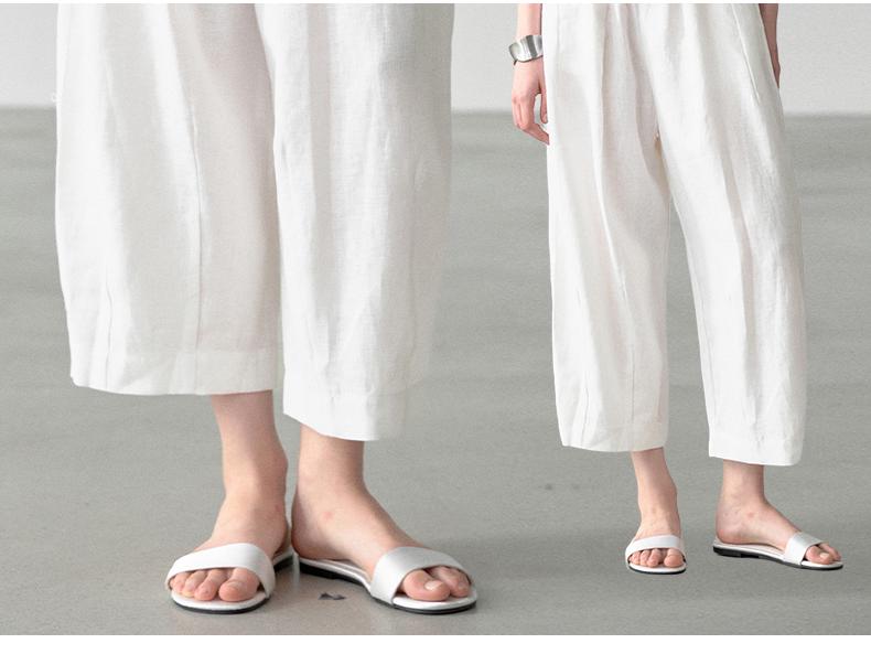 Pantaloni Casual da Donna 100% Lino Puro - Nuova Collezione Primavera/Autunno 2026, Traspiranti, Ampi, Gamba Dritta.