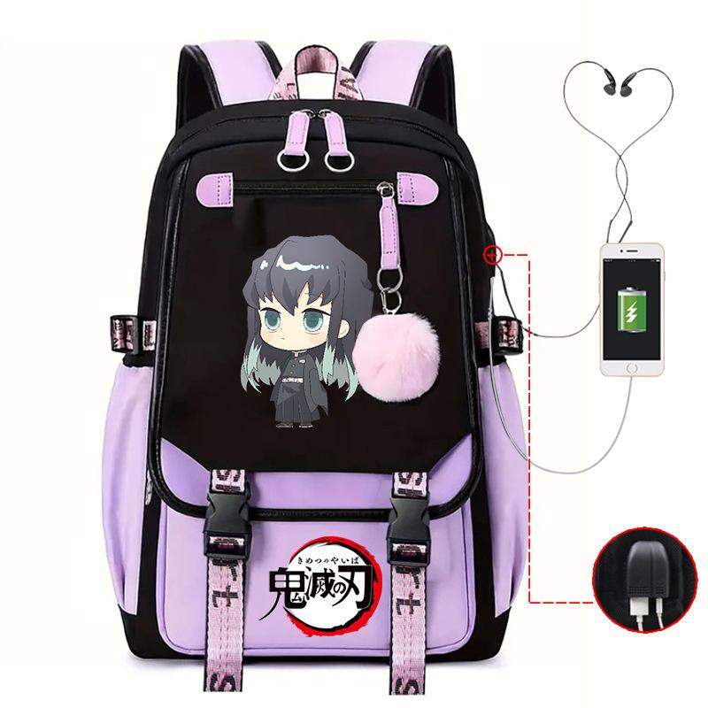 Demon slayer ghost extermination column student schoolbag junior high school student primary school student middle school student backpack