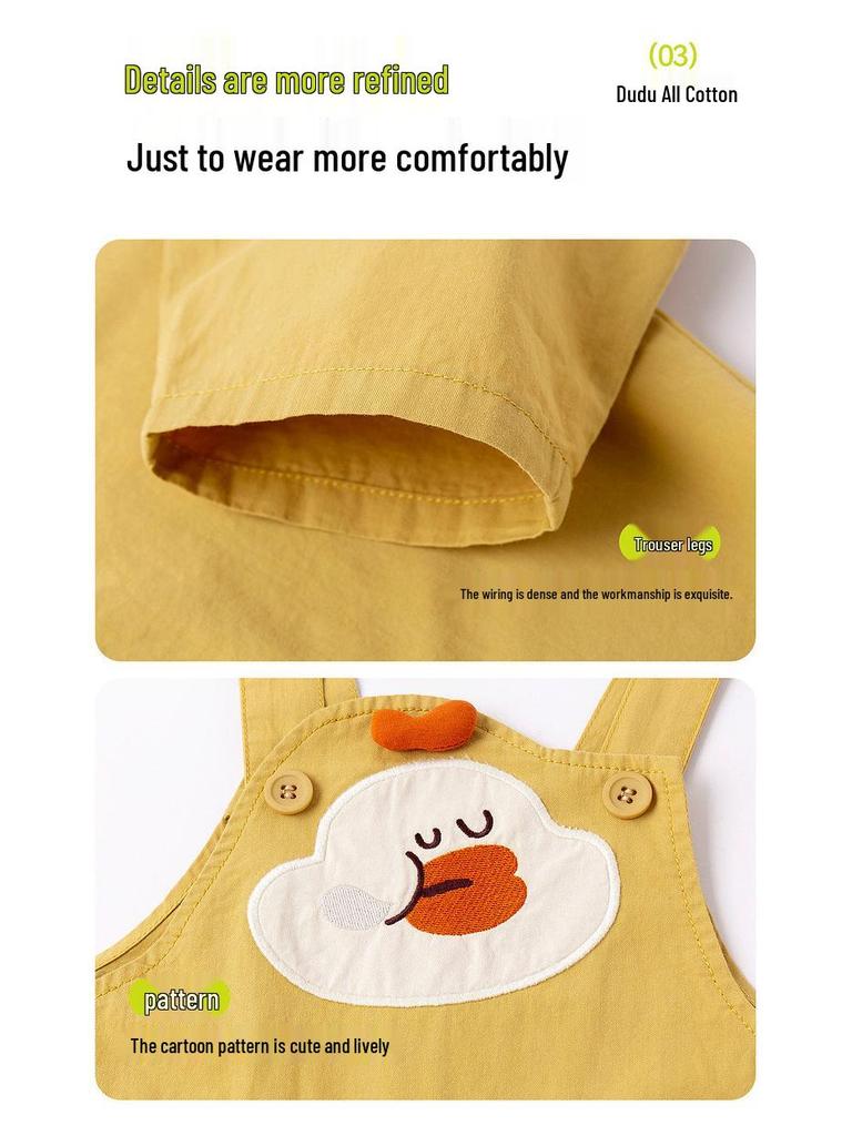 Dudu Family 100% Cotton Kids Spring Overalls: New Baby Jumpsuit for Boys