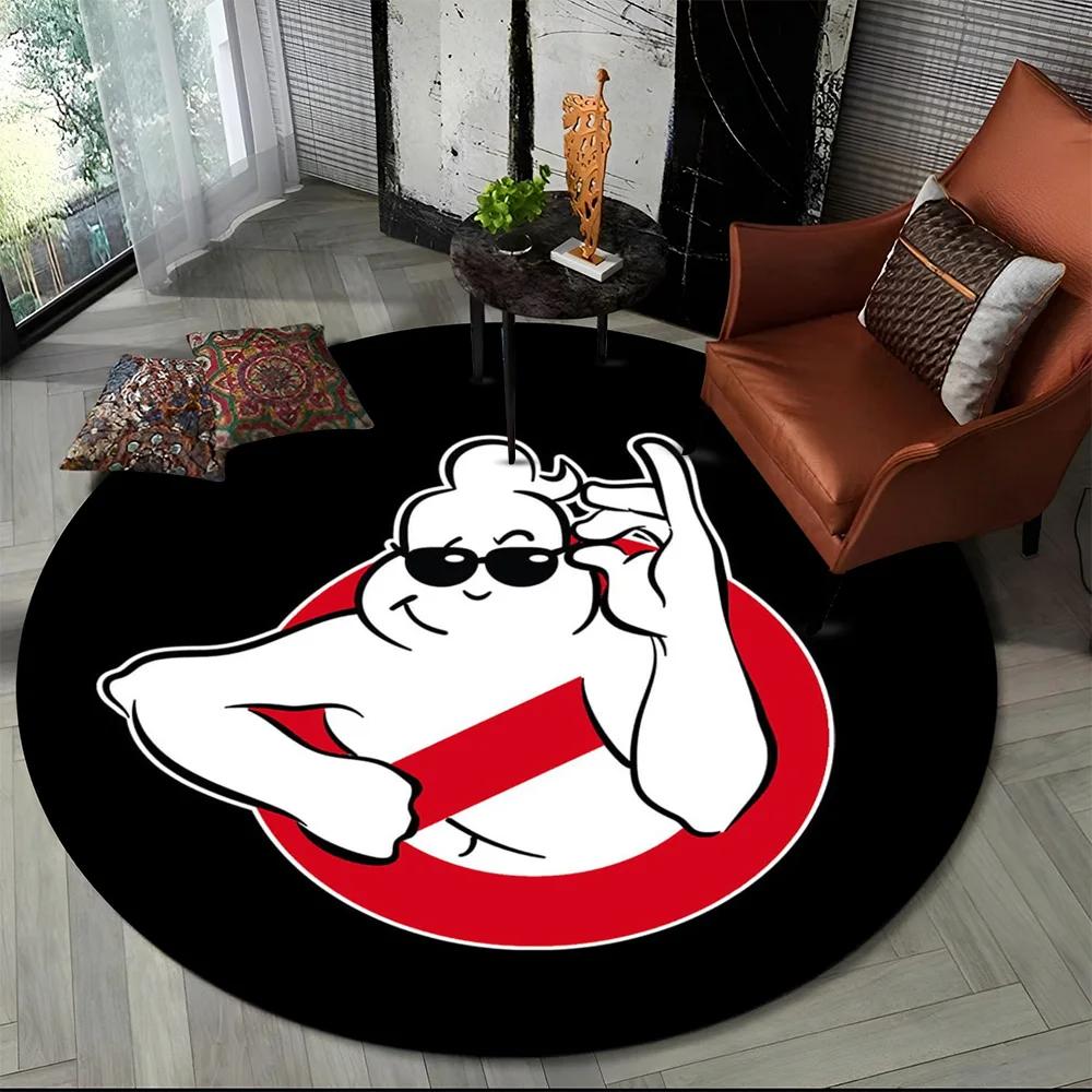 26 Style New G-Ghostbusters Horror Movie Cartoon Round Carpet Rug for Bedroom Living Room Sofa Decoration,pet Decor Floor Mat