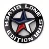 3D Metal Lonestar Car Sticker Texas Pentagram Badge Suitable for Jeep - Silver Chrome Finish ALN1