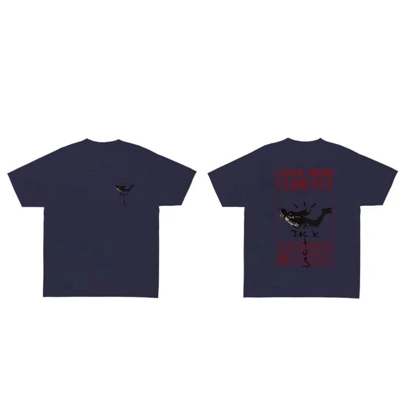 

New Arrival Summer T-Shirt LOOK MOM I CAN FLY Funny Print T Shirt Men Women Cactus Jack Swag Hip Hop Streetwear Top 4XL