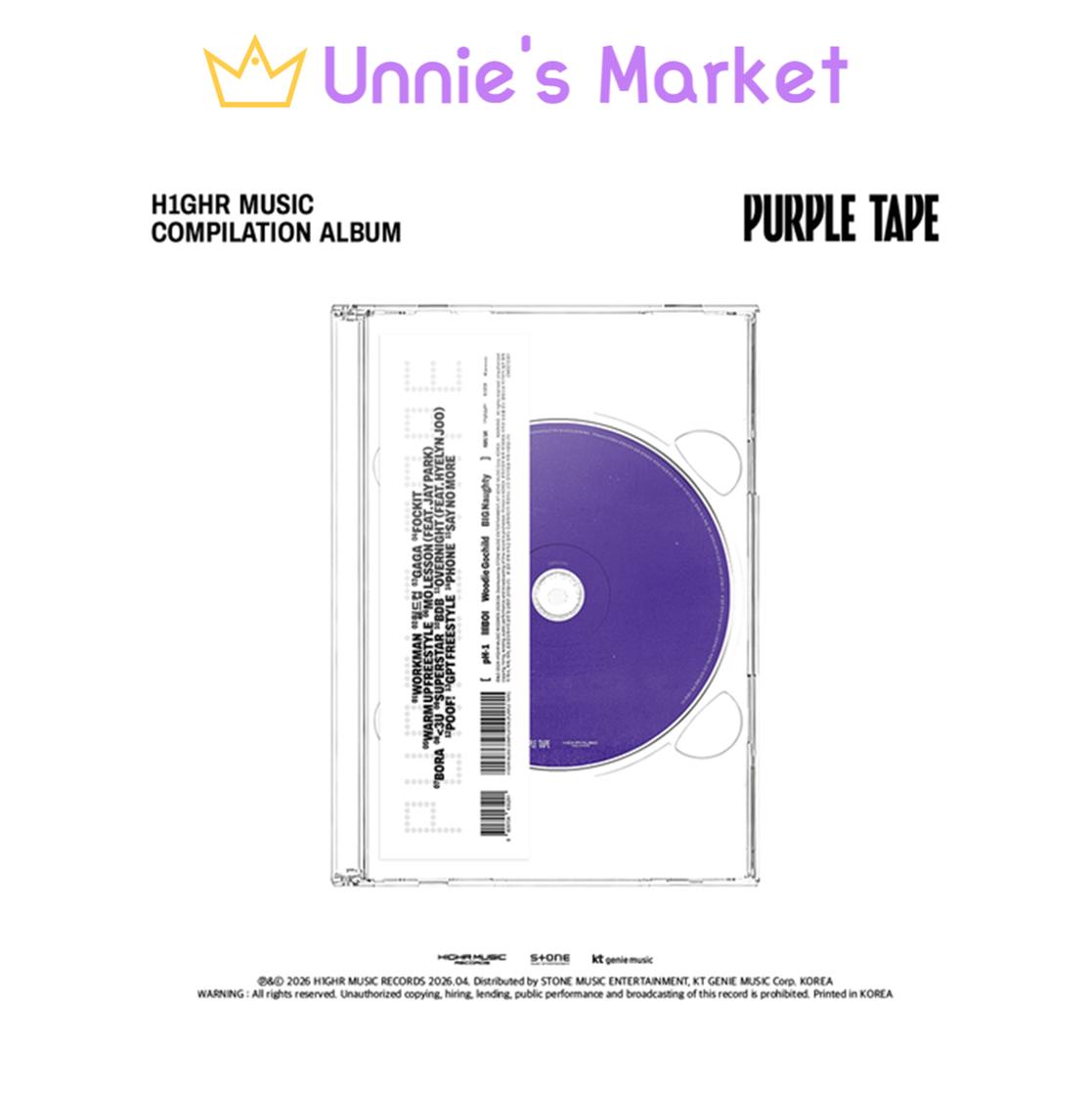 

[Pre-order] pH-1, lIlBOI, Woodie Gochild, BIG Naughty - H1GHRMUSIC Compilation [PURPLE TAPE] + Free Gift 1EA
