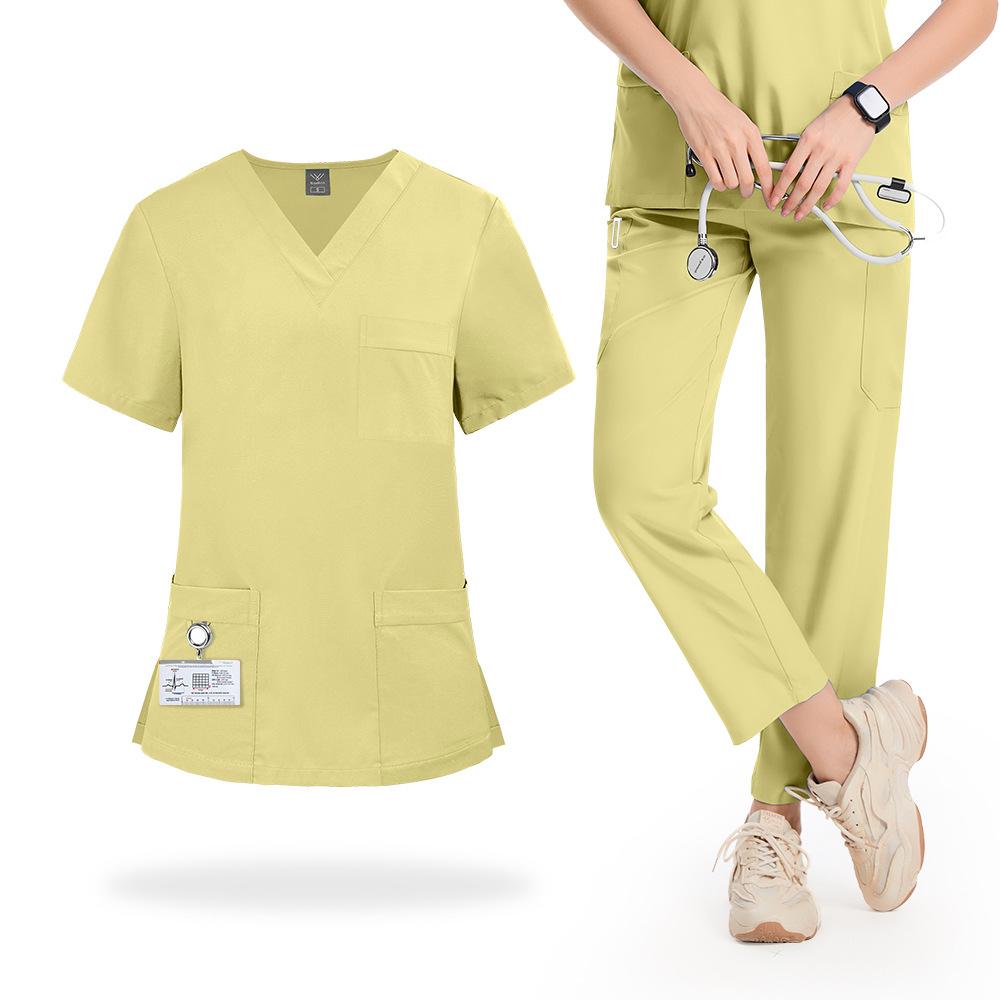 

Slim Fit Medical Uniforms Women Scrubs Sets Male Doctors Hospital Nurses Accessories Dental Clinic Spa Salon Workwear Clothes XS