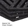 Uxcell Felt Coasters, 4-Piece Hexagonal Mat Pad for Drink Cups, Pots, Bowls, Vases, Dark Gray
