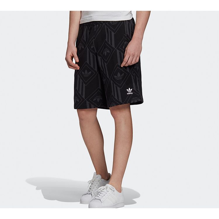 Adidas Originals Mono Short Tnl Graphic Print Loose Athletic Shorts Men Bottoms Black GD5842