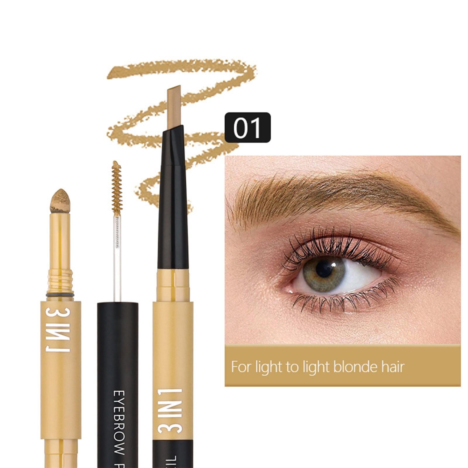 Eyebrow Pencil, Eyebrow Pencil, 3in1 Eyebrow Pencil Precision, Fills In The Eyebrows, Contours,#01, One Size