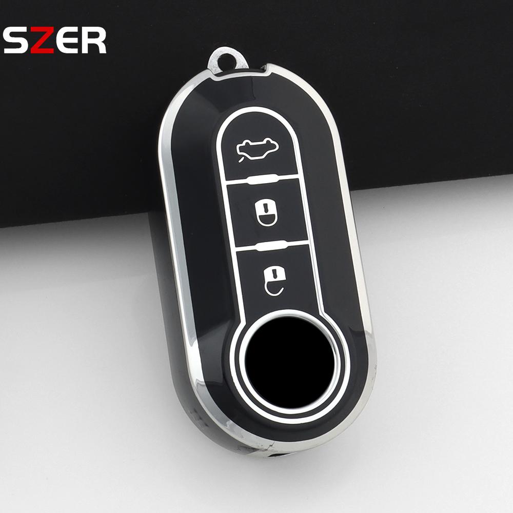 New Tpu Car Key Case Cover For Fiat 500 Ducato Panda 500L Punto Lancia Musa For Citroen Jumper For Peugeot Boxer Protected Fob