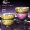 Large Pure Titanium Double-Layered Ice Flower Gourd Tea Cup - Portable, Antibacterial, Insulated & Drop-Resistant