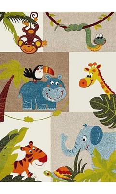Kinderzimmerteppich 120x160 cm Polyester Dschungel