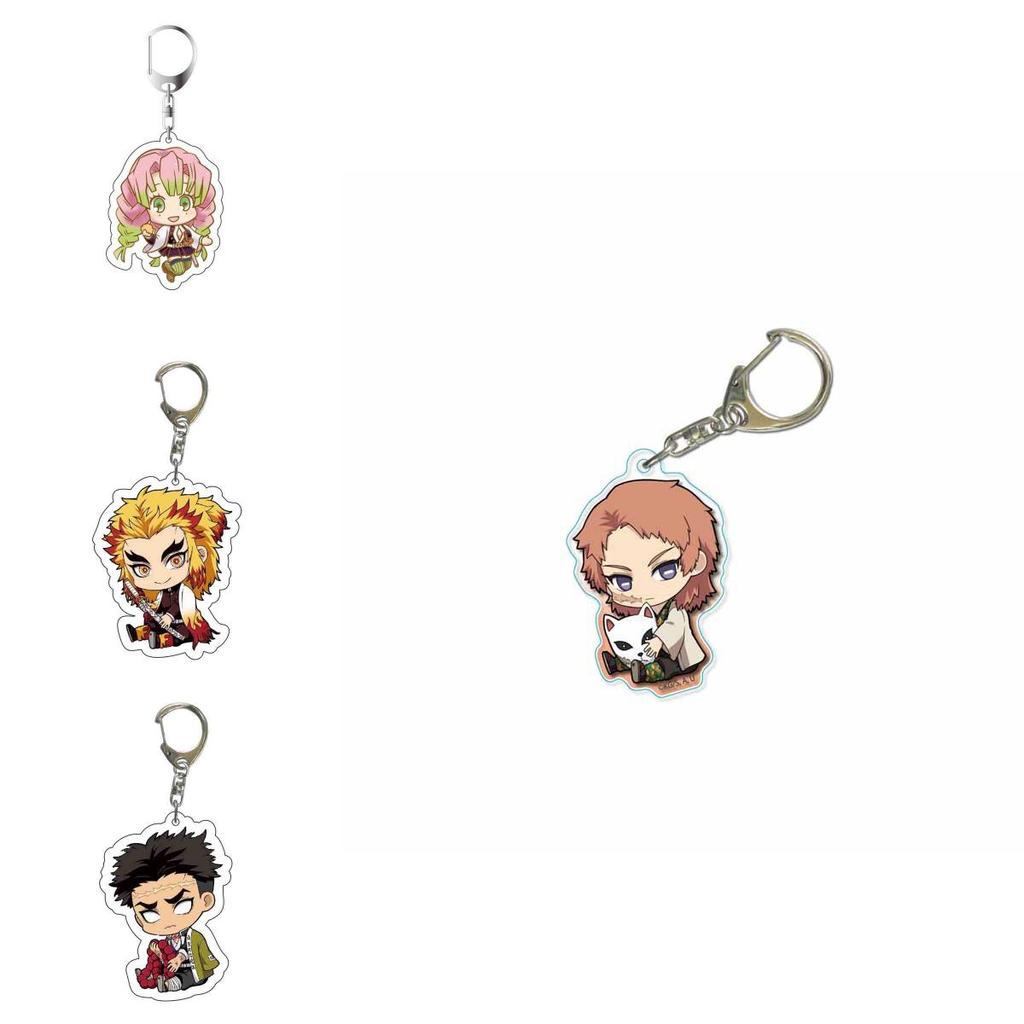 Kimetsu no Yaiba Personaje de Dibujos Animados de Anime Llavero Acrílico Colgante para Bolso Accesorios Elegantes Y Duraderos
