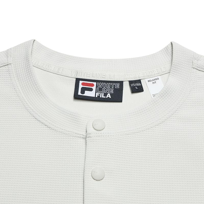 Fila White Minimalist Fashion Classic Casual Versatile Comfortable Long Sleeve T-Shirt Men tops F11M613216FGY