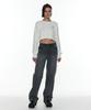 PLAC WOMEN Cable Crop Knit White