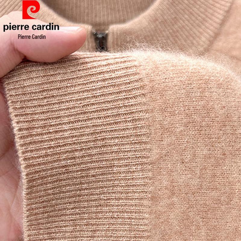 Pierre Cardin Men's Premium Wool-Cashmere Blend Mock Neck Sweater