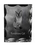 Tonkinese Cat – Crystal with a Cat Picture, Glass Statuette with a Picture |