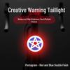 USB Rechargeable Dual Color Star-Shaped Taillight for Children's Balance Bikes