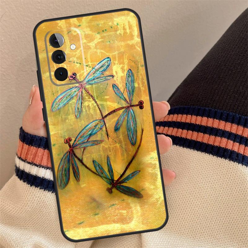 Dragonfly Insect Pattern Case For Samsung Galaxy A56 A36 A16 A13 A23 A33 A53 A52 A32 A12 A54 A34 A14 A15 A35 A55 A17