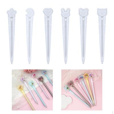 6Pcs Epoxy Resin Casting Models Pen Making Tools DIY Handmade Supplies Crafts Ballpoint Silicone