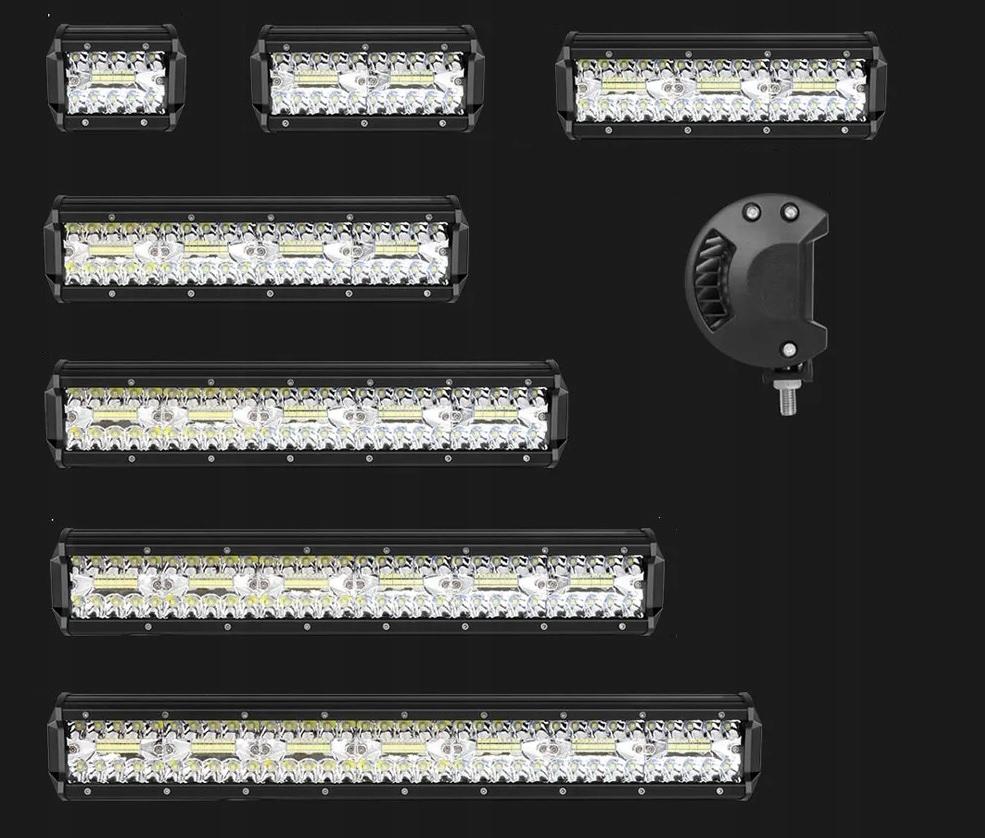Panel LED lampa robocza BAR 52 cm 420W 12 24V cree dalekosiężny quad