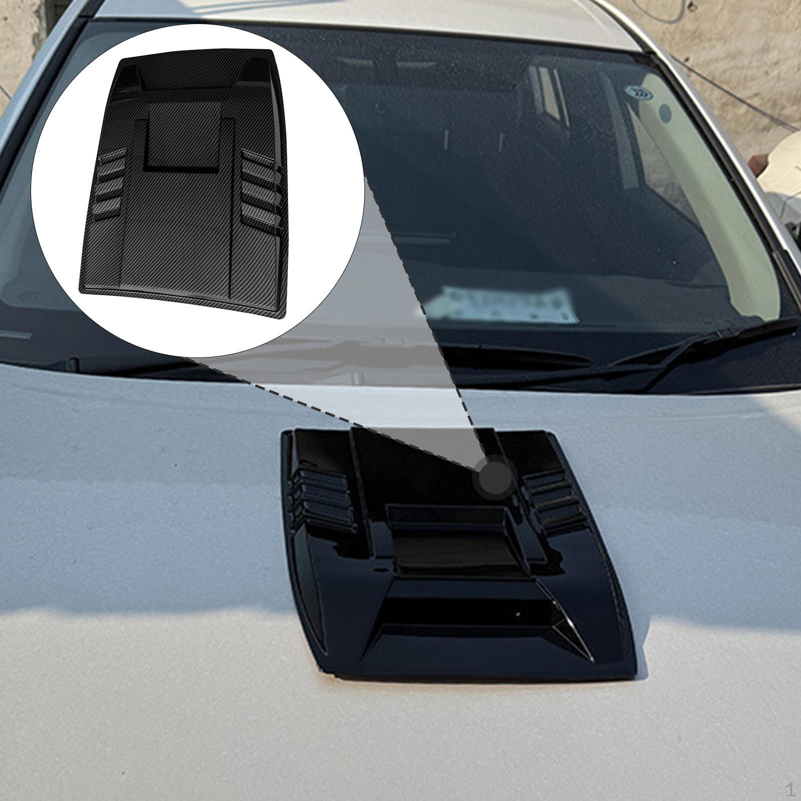 

Кришка повітрозабірника, Накладка вентиляційного отвору капота Легка в установці Декоративна кришка для гаража для автомобілів Carbon Fiber Black