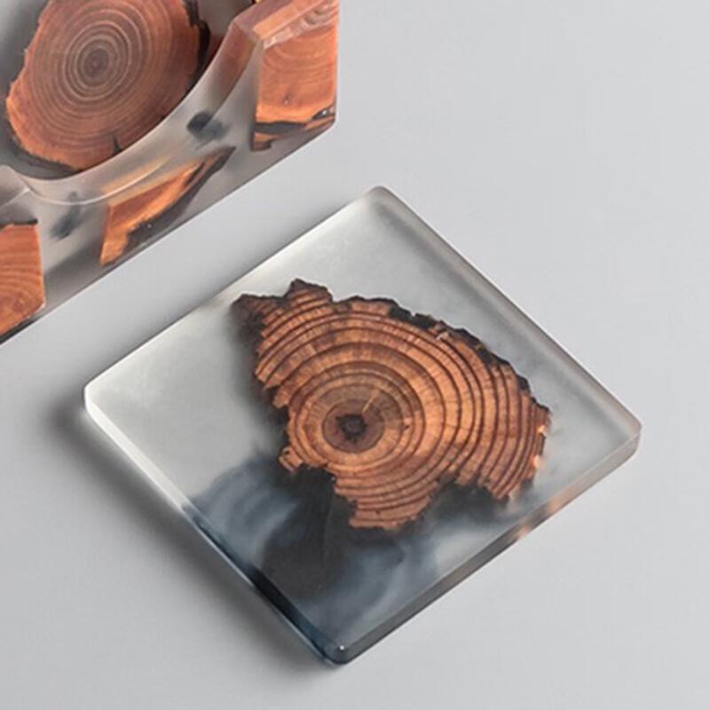 Pabei Square Pine Wood Coaster