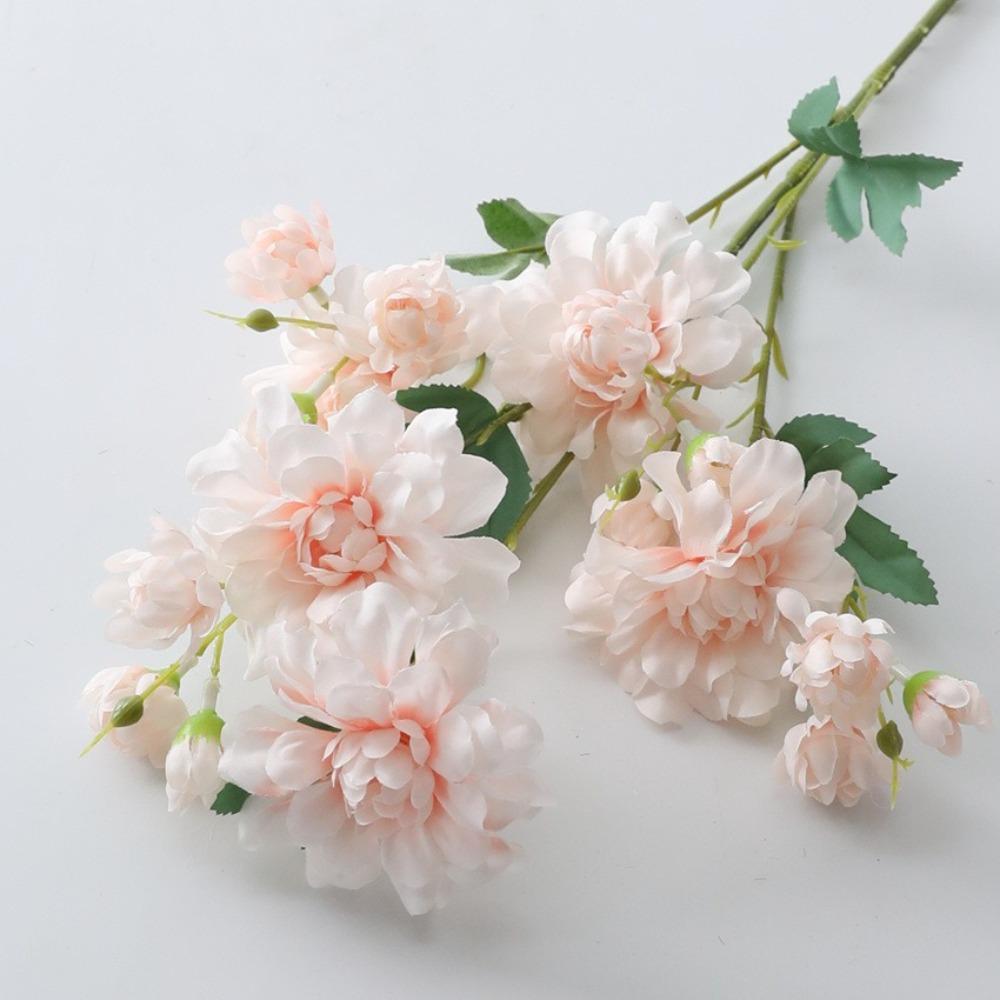 Boho Style Artificial Peony Bouquet Silk Fake Flower Realistic Peony Branch  Wedding Bouquets