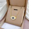 Temperament Eyelashes Eyes Furnace Real Gold Necklace Female Collarbone Chain With Jewelry
