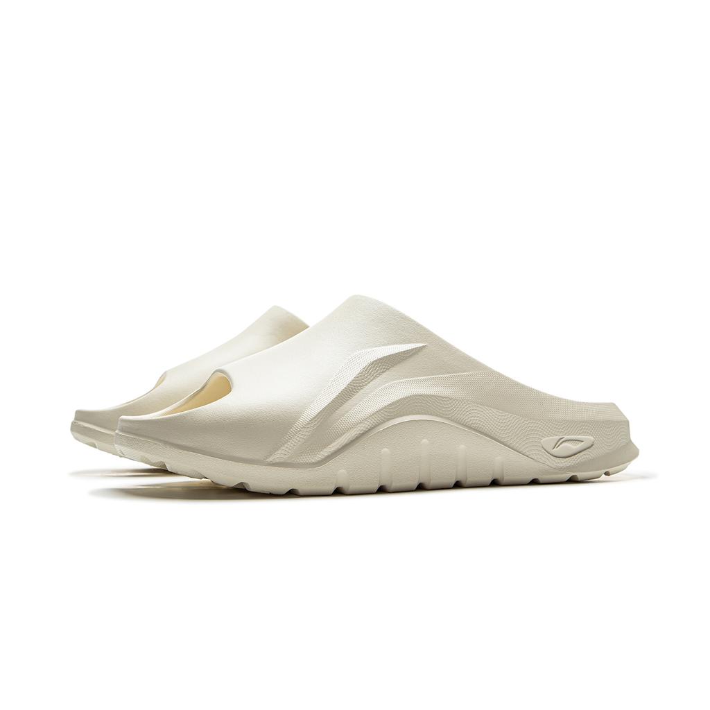 New YINGXIONGLIANMENGYONGCHIPAIDUI X LiNing Soft Clap Quiet Slip Resistant Abrasion Resistant Slide Slippers Unisex Ecru AGAV003-1