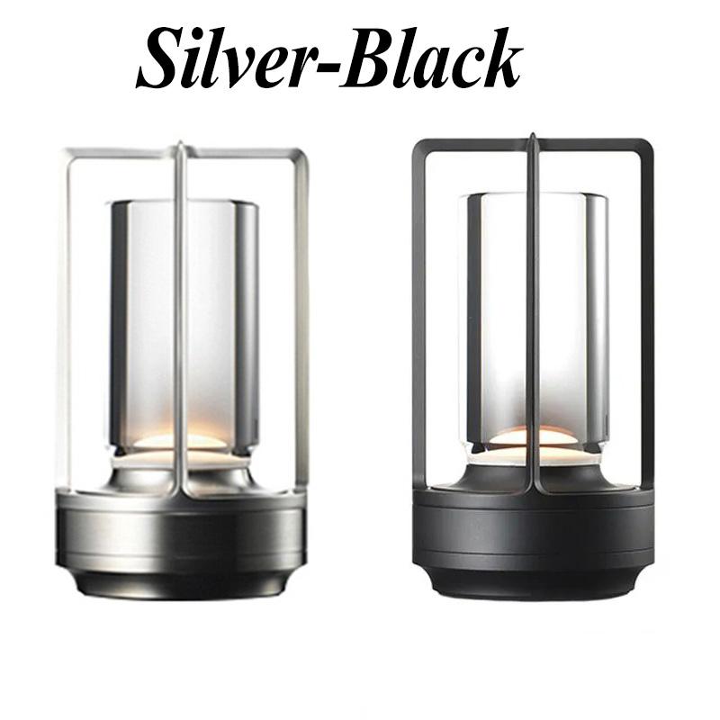 LED Cordless Table Lamp Retro Bar Metal Desk Lamps Rechargeable Touch Dimming Night Light Restaurant Bedroom Home Outdoor Decor