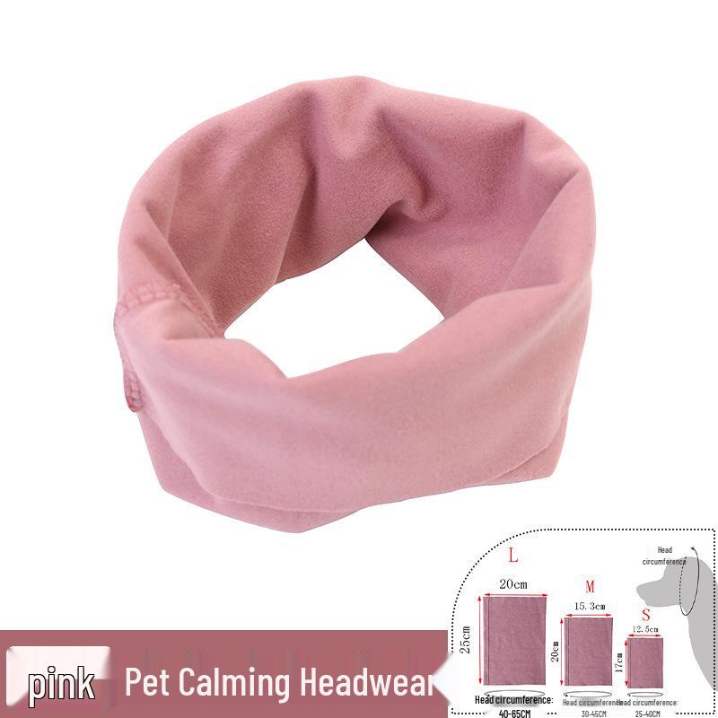 

Thickened Noise-Reduction Dog Ear Covers & Grooming Scarf Large розовый
