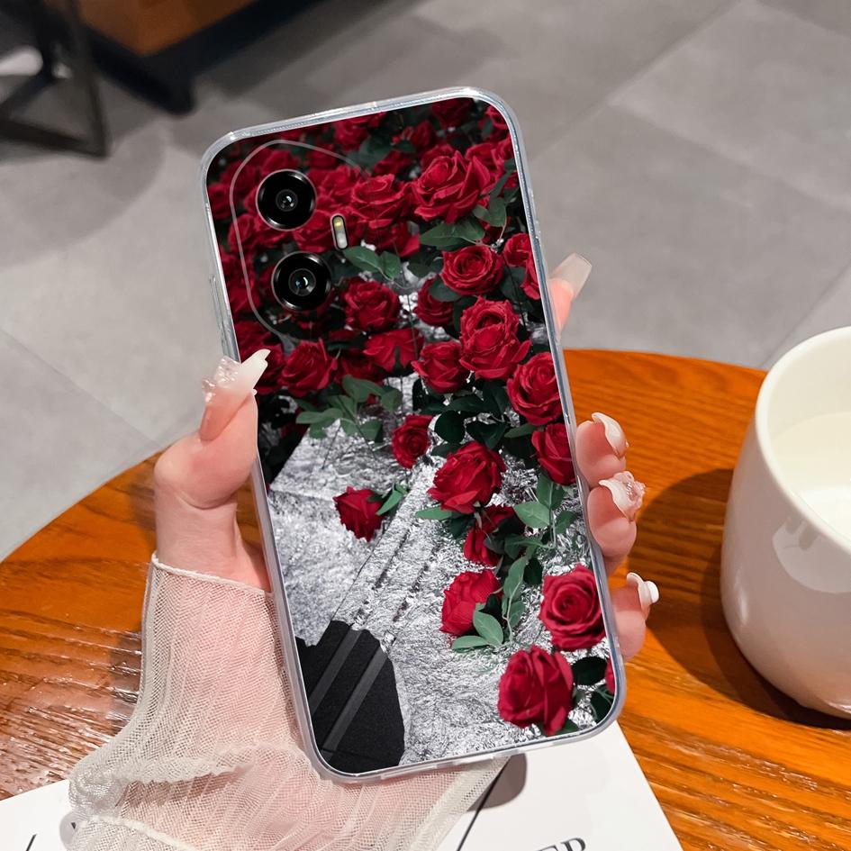 Silicone Soft TPU For Huawei Honor 300 Pro 70 200 Lite X5B Plus X6 X6B X6S X8 Back Cover Fashion Pink Bow Tie Pattern Transparent Anti Slip For Huawei